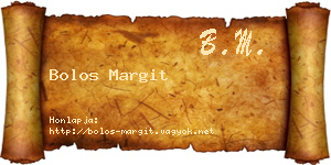 Bolos Margit névjegykártya